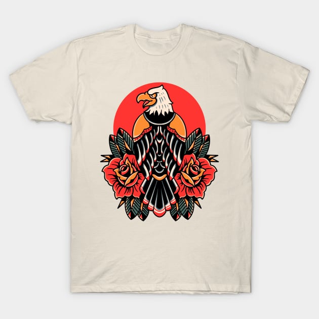 eagle and rose tattoo T-Shirt by donipacoceng